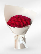All My Love – 30 Red Roses Bouquet (White Wrap) - BestBloomBuddy