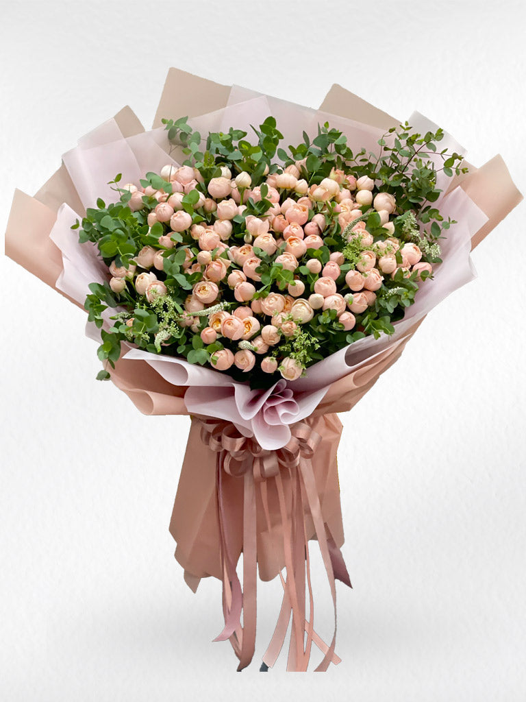 Forever in Bloom — Premium Grand Pink Spray Rose Bouquet - BestBloomBuddy