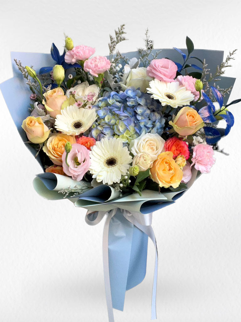 Pastel Harmony – Mixed Flower Bouquet - BestBloomBuddy