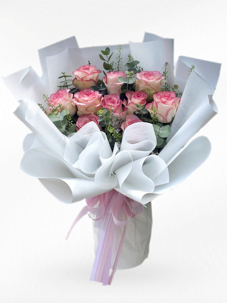 My Sweet Honey – 10 Pink Roses Bouquet | Valentine's Day Collection