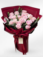 Heart Pops – 20 Pink Roses Bouquet | Valentine's Day Collection