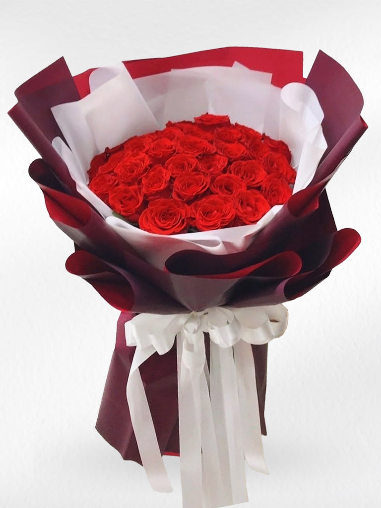 Cupid’s Hug – 30 Red Roses Bouquet | Valentine's Day Collection