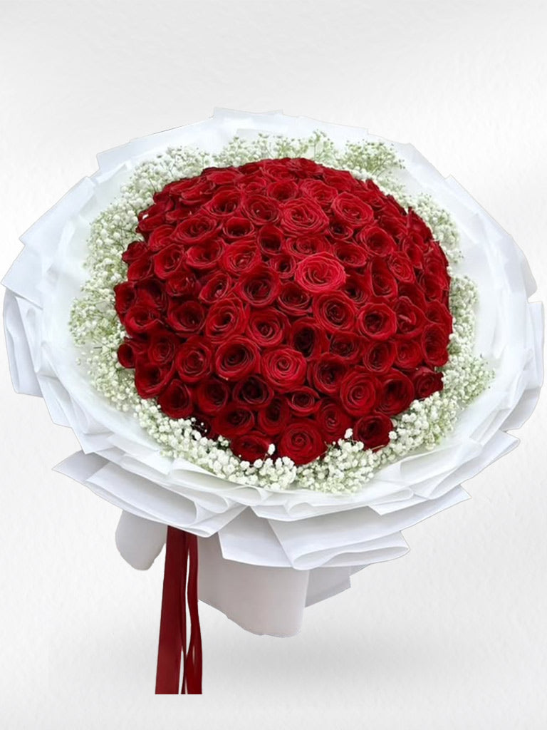 No One but You - 100 Red Roses Bouquet | Valentine's Day Collection