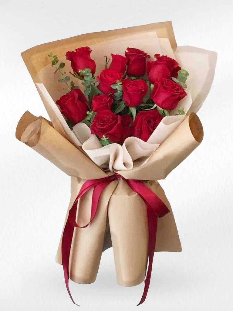 Be Mine Forever – 10 Red Roses Bouquet | Valentine's Day Collection - BestBloomBuddy