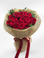 Noble Passion Roses - 25 Red Roses Bouquet - BestBloomBuddy