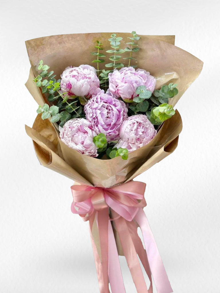 Maison Blush - 5 Pink Peonies Bouquet - BestBloomBuddy