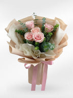 Warmest Hug – 5 Pink Roses Bouquet