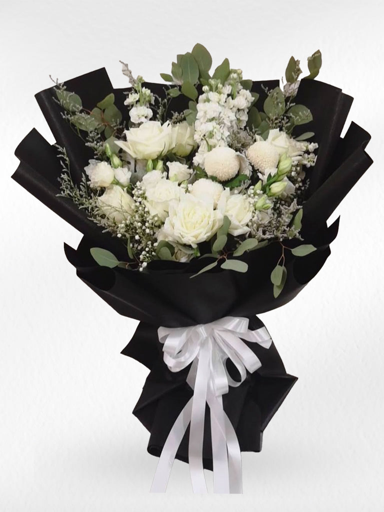 Moonlit White — Mixed Flower Bouquet