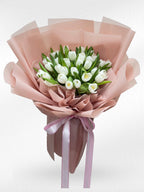 Sweet Pearl — 30 White Tulips Bouquet