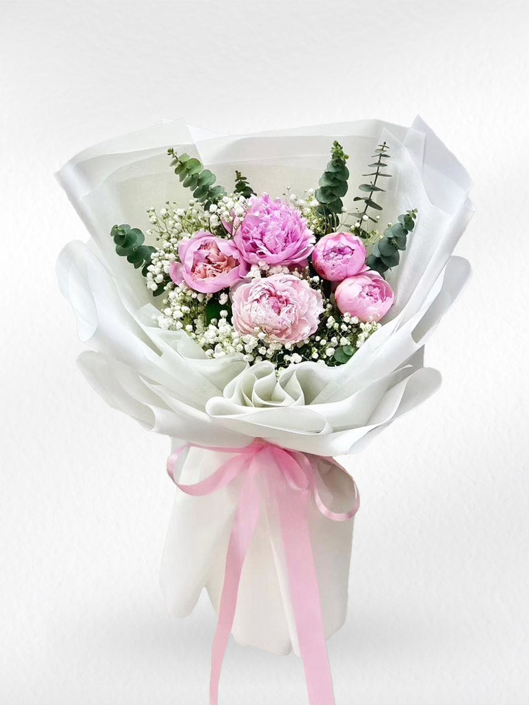 Blushing Charm - Peony Bouquet - BestBloomBuddy