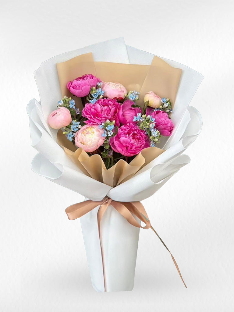 Lovely Blossom - Peony Bouquet - BestBloomBuddy