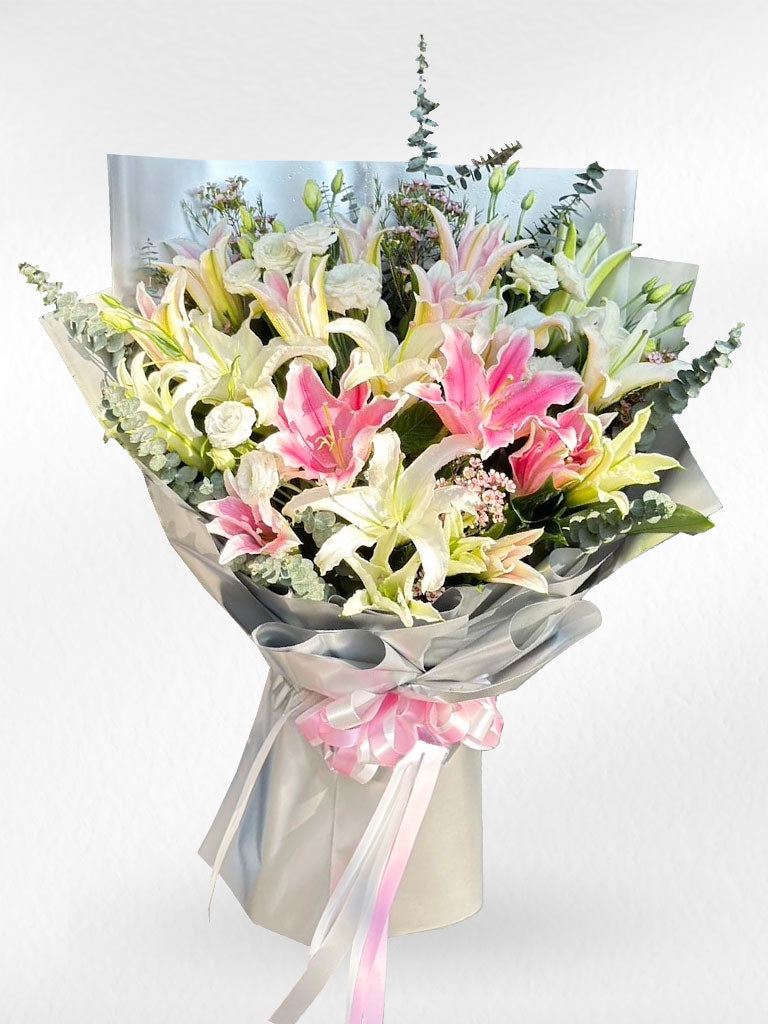 Pink Majesty - Lily Bouquet - BestBloomBuddy