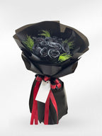 Mystic Love - 12 Black Roses Bouquet - BestBloomBuddy