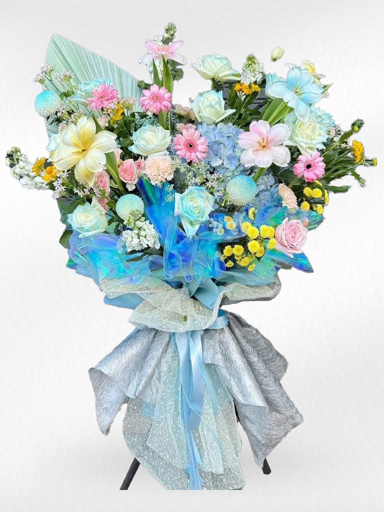 Blue Opulence – Grand Opening Flower Stand