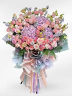Pastel Blossom Dream Grand Opening flower stand by BestBloomBuddy with soft pastel blooms and elegant festive arrangement