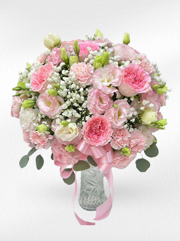 Sweet Welcome – Pink Flower Vase - BestBloomBuddy