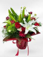 Holiday Cheer Blooms - Christmas Vase - BestBloomBuddy