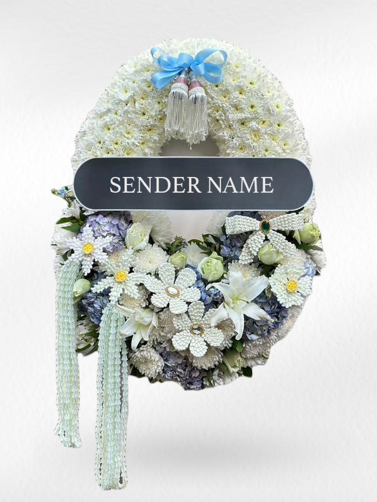 Sacred Remembrance – Fresh Flower Wreath - BestBloomBuddy