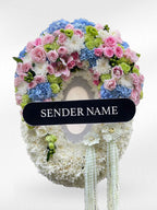 Tranquil Farewell – Fresh Flower Wreath - BestBloomBuddy