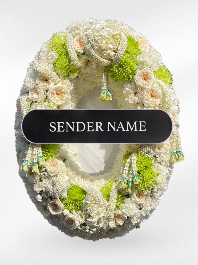 Lasting Solace – Fresh Flower Wreath - BestBloomBuddy