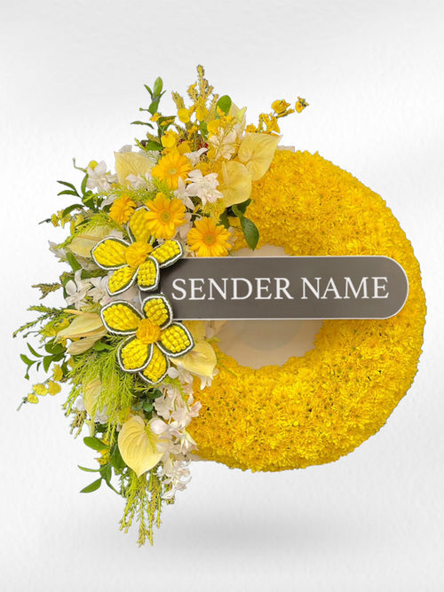 Celestial Harmony – Fresh Flower Wreath - BestBloomBuddy