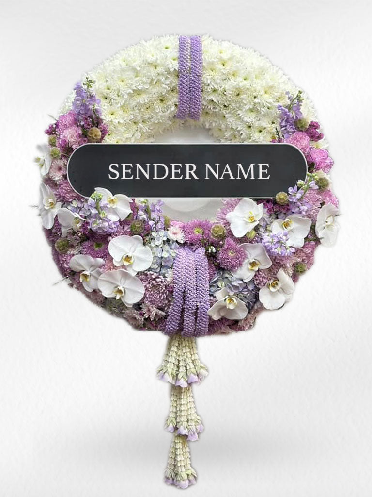 Graceful Tributes – Fresh Flower Wreath - BestBloomBuddy