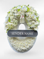 Luminous Tribute – Fresh Flower Wreath - BestBloomBuddy