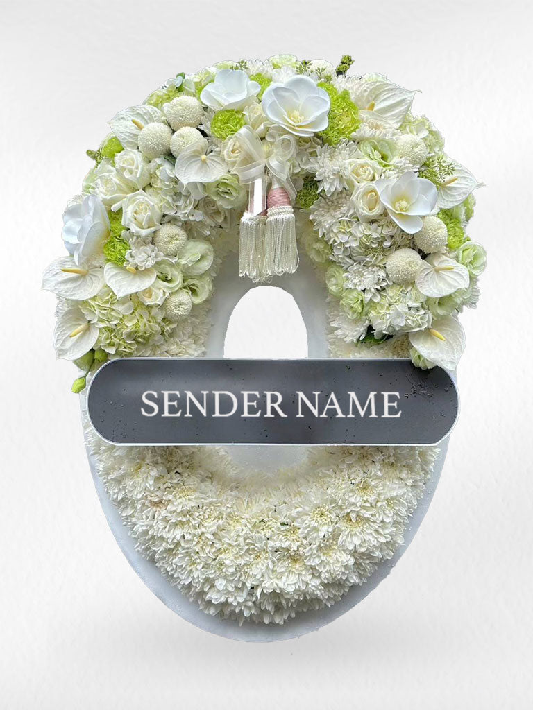 Luminous Tribute – Fresh Flower Wreath - BestBloomBuddy