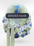 Angelic Blessing – Fresh Flower Wreath - BestBloomBuddy
