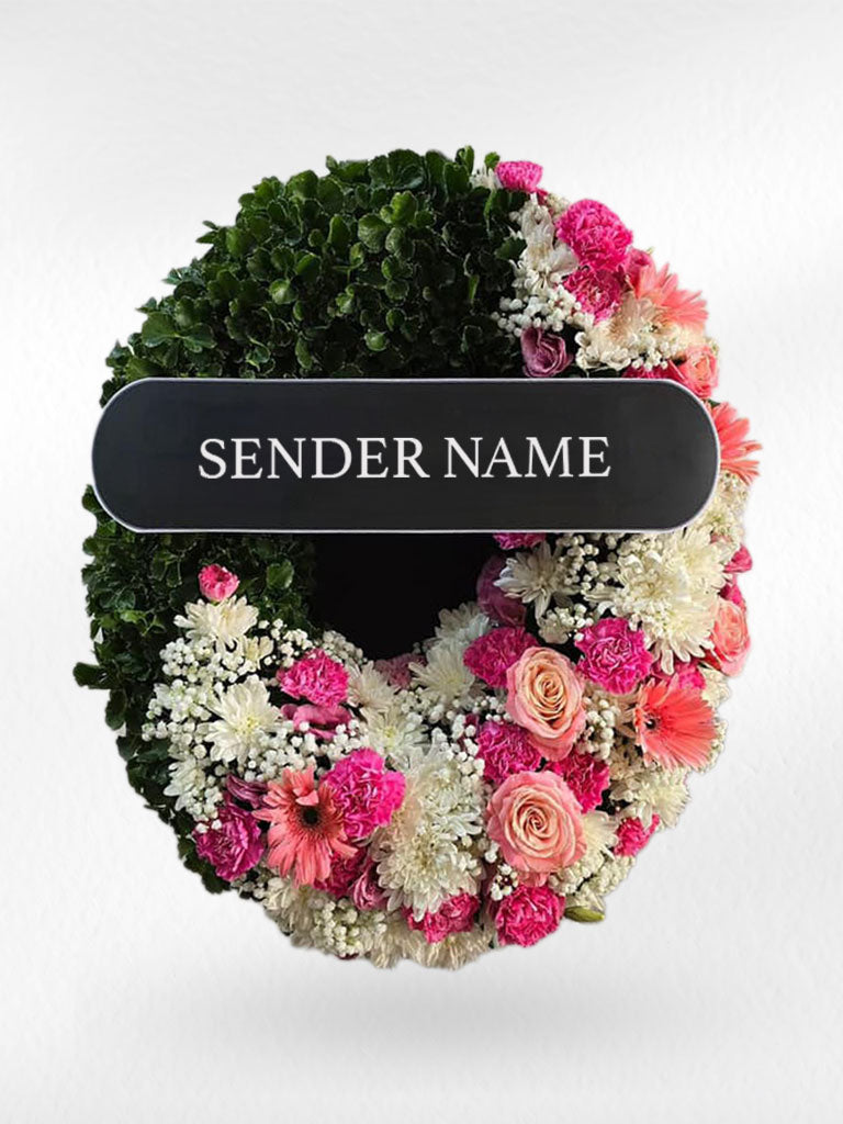 Calm Embrace – Fresh Flower Wreath - BestBloomBuddy