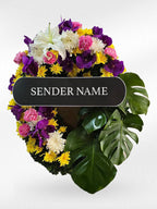 Heartfelt Farewells – Fresh Flower Wreath - BestBloomBuddy
