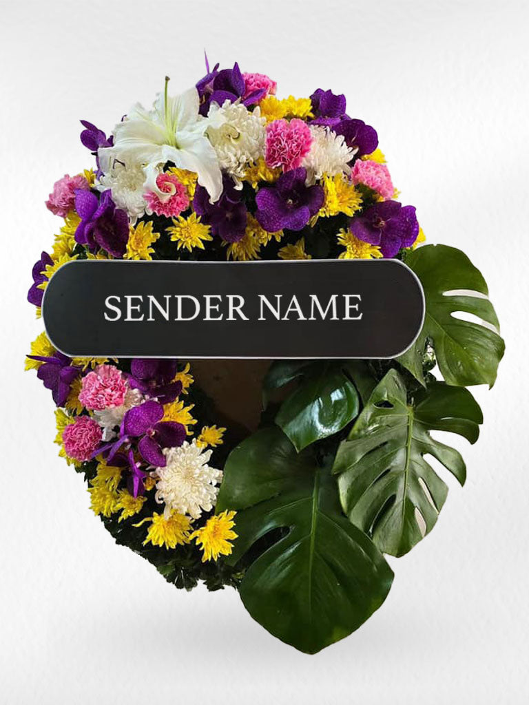 Heartfelt Farewells – Fresh Flower Wreath