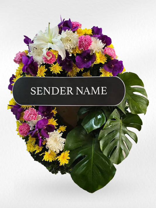 Heartfelt Farewells – Fresh Flower Wreath