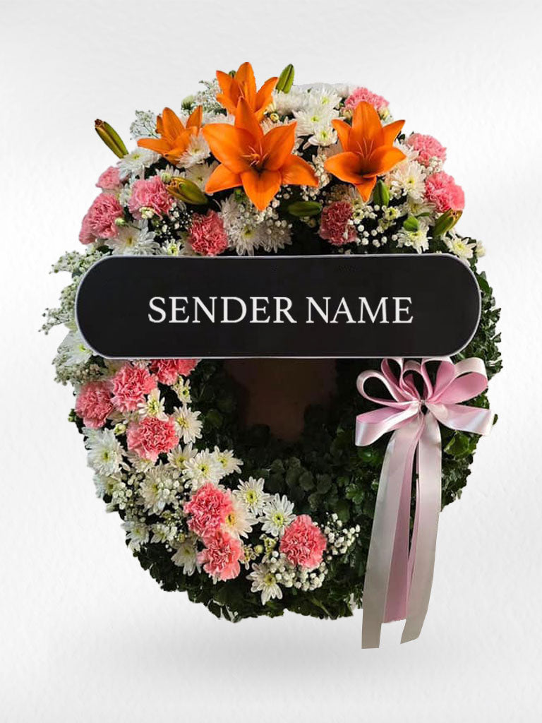 Eternal Reverence – Fresh Flower Wreath - BestBloomBuddy
