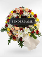 Heavenly Remembrance – Fresh Flower Wreath - BestBloomBuddy