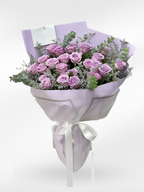 Purple Promise – 20 Purple Roses Bouquet - BestBloomBuddy