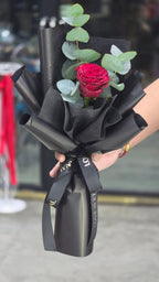 One & Always – Single Red Rose Bouquet - BestBloomBuddy