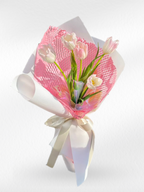 Pretty Baby – 5 Soft Pink Tulips Bouquet - BestBloomBuddy