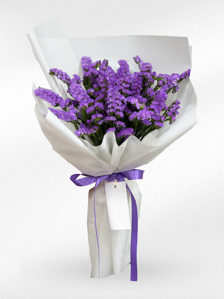 Lavender Whisper – Purple Statice Bouquet - BestBloomBuddy
