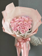 Lover’s Bloom - 20 Pink Roses Bouquet - BestBloomBuddy