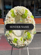 Lasting Solace – Fresh Flower Wreath - BestBloomBuddy