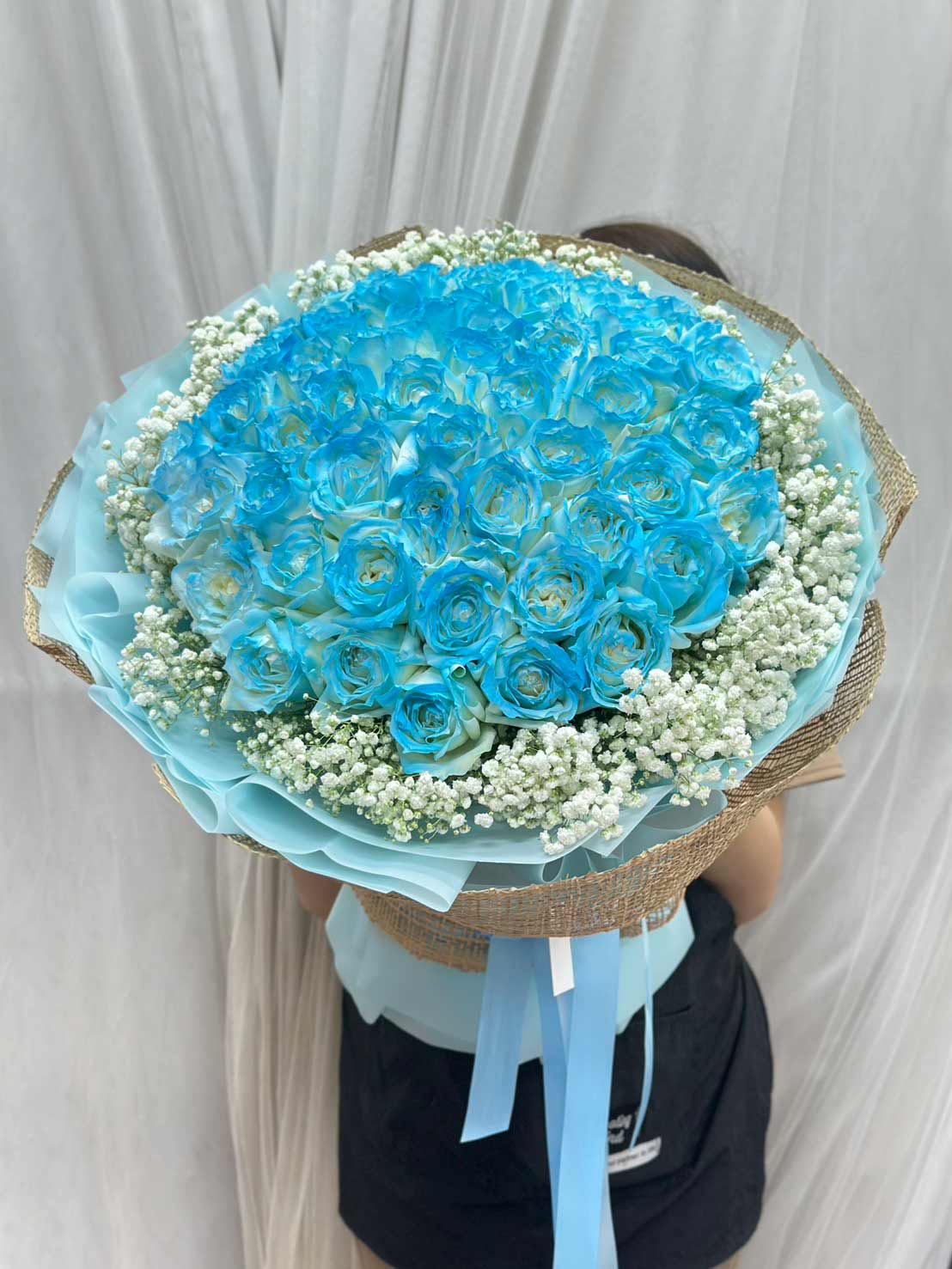 My Dream – 50 Blue Roses Bouquet - BestBloomBuddy