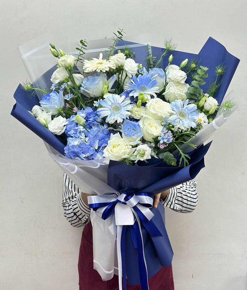 Calm Waves – Mixed Flower Bouquet - BestBloomBuddy