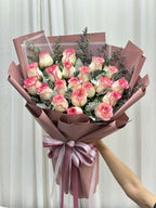 Rosy Lovely – 20 Pink Roses Bouquet