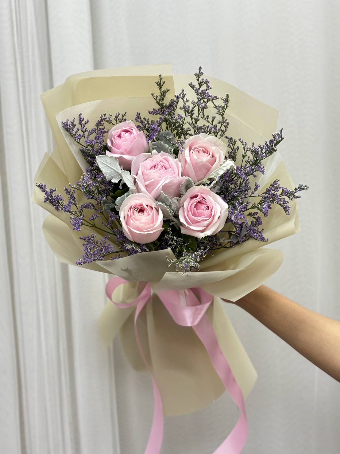 Sweet Heart - 5 Pink Roses Bouquet