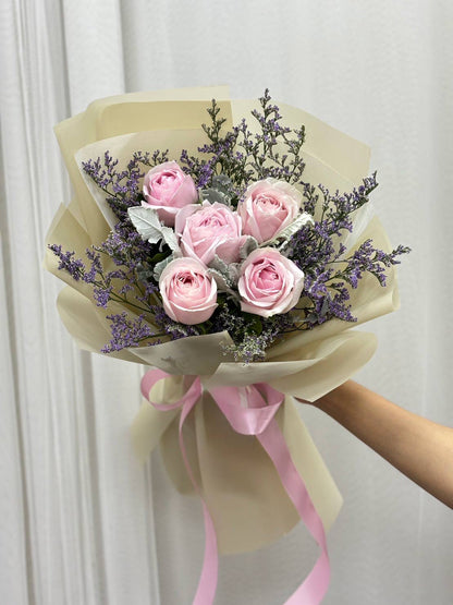 Sweet Heart - 5 Pink Roses Bouquet