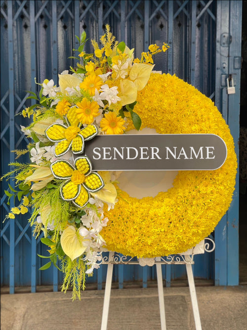 Celestial Harmony – Fresh Flower Wreath - BestBloomBuddy