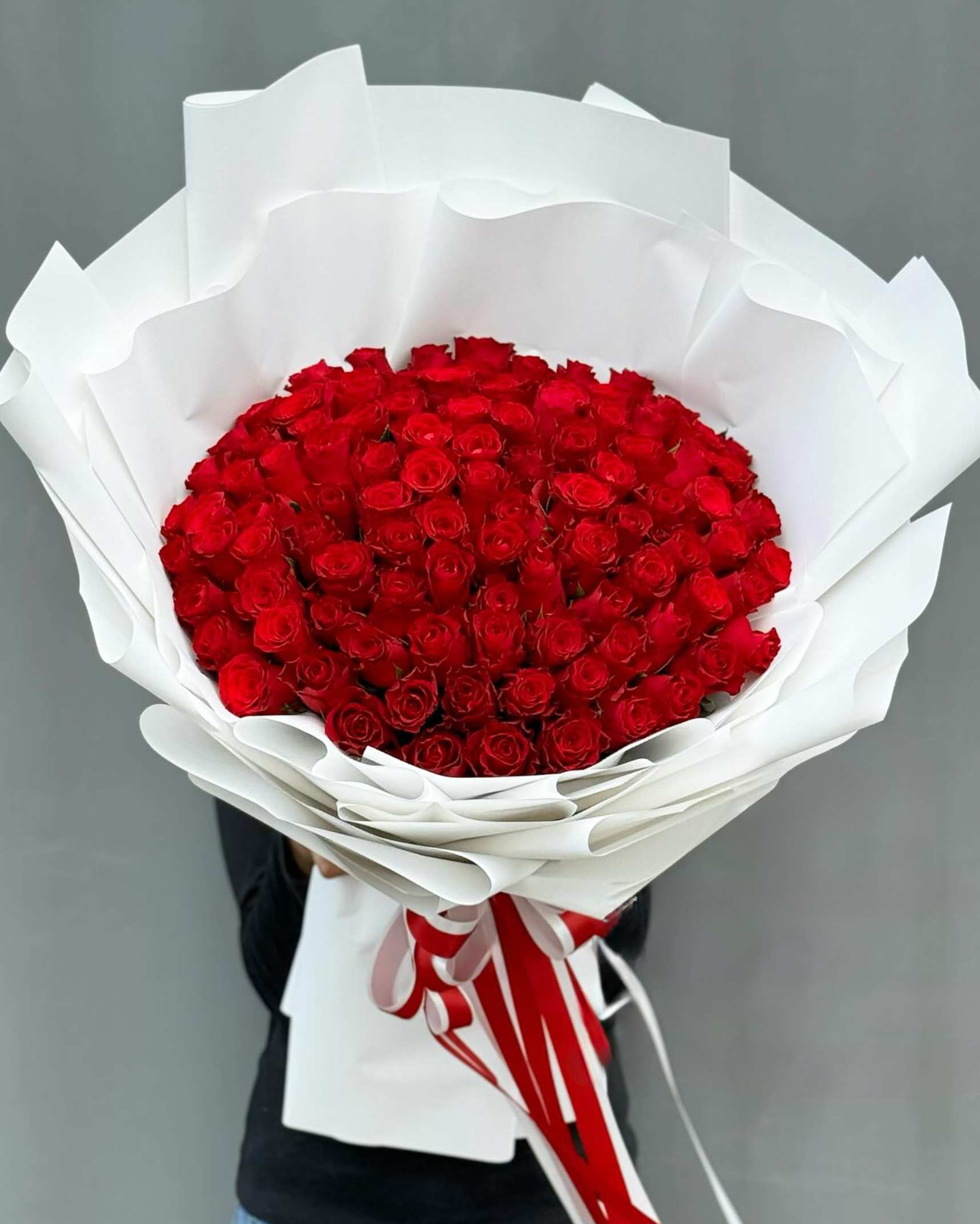Century of Love  - 100 Red Roses Bouquet - BestBloomBuddy