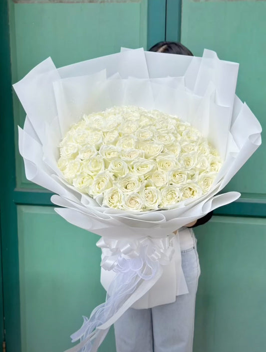 Century of Grace  - 100 White Roses Bouquet