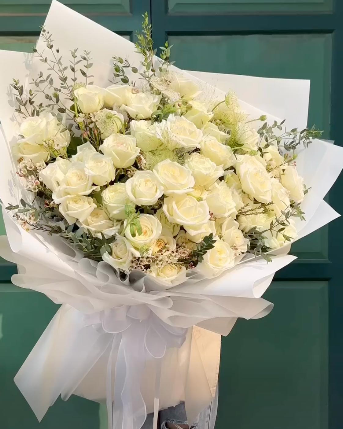 Purely Yours – 40 White Roses Bouquet